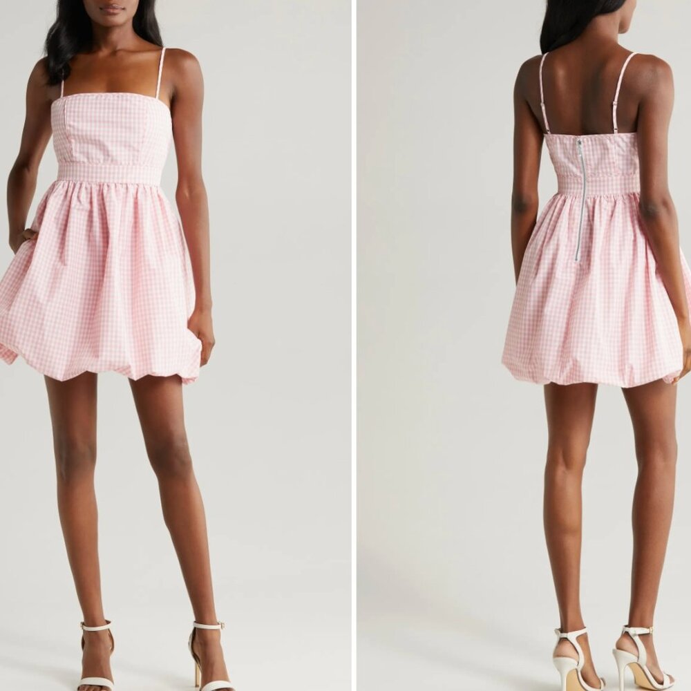 Pink Gingham Women's Dress